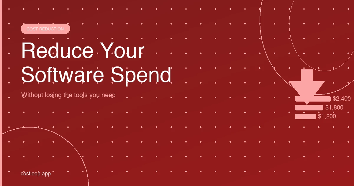 How to reduce software spend for small businesses